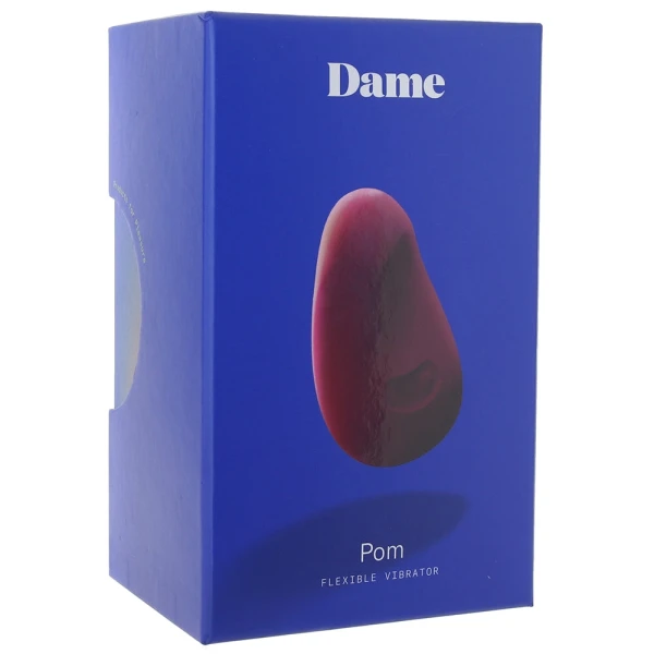 POM Silicone Rechargeable Flexible Waterproof Vibrator by Dame - Plum