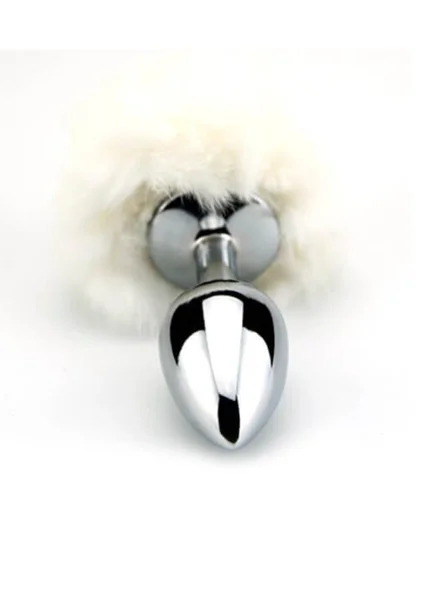 Furry Fantasy White Bunny Tail Butt Plug