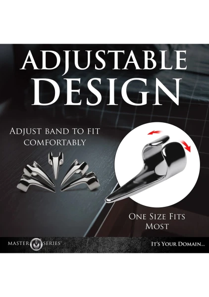 Master Series Clawed 5-Piece Sensational Fingertip Play Rings - Stainless Steel