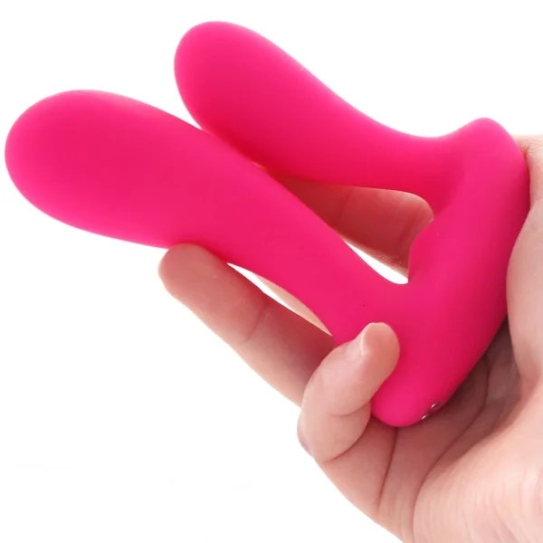 Adam & Eve Rechargeable Dual Entry Vibe w/Remote - Pink
