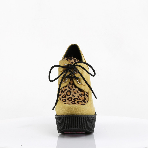 5 1/4 inches Wedge PF Lace-Up Creeper w/Leopard Print Accents — image 6 of 12