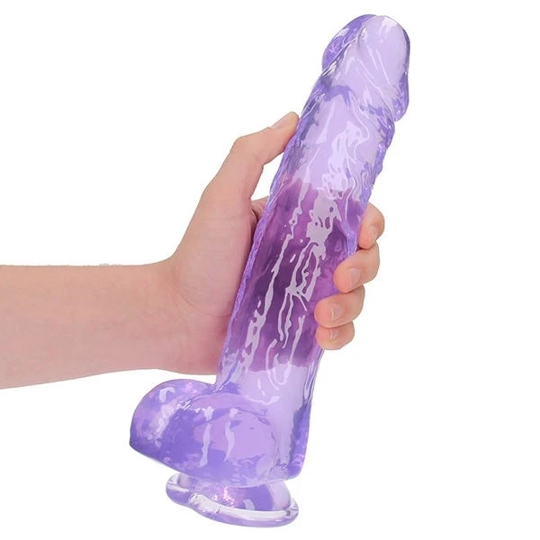 RealRock 10-Inch Crystal Clear Dildo with Balls