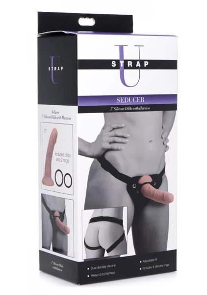 Seducer 7 Inch Silicone Dildo With Harness