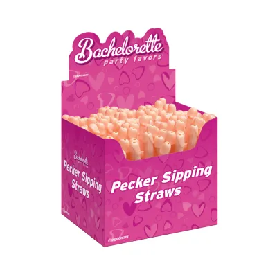 Bachelorette Party Favors Pecker Sipping Straws display Of 144