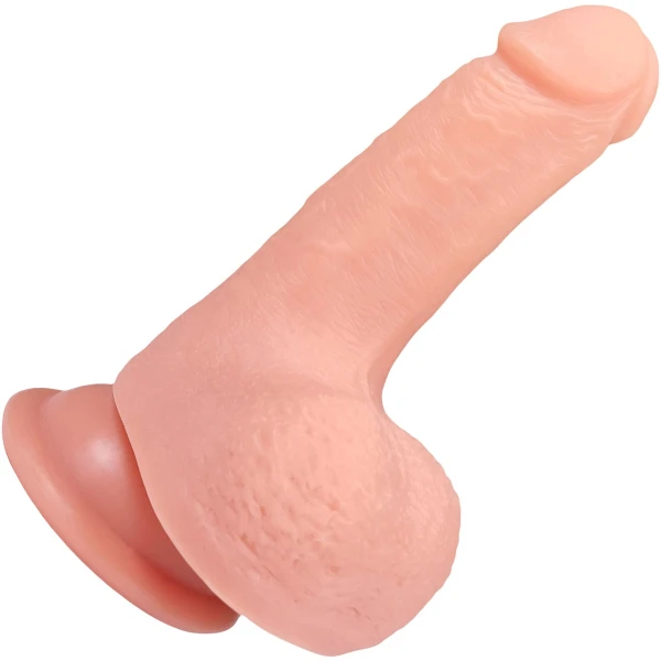 The Policeman 3.75 Inch Silicone Realistic Dildo With Balls & Suction Cup Base By Fukena - Vanilla