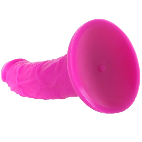 Colours Pleasures Thin 5 Inch Purple Silicone Suction Cup Dildo
