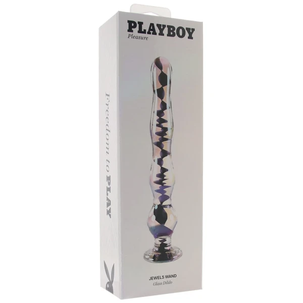 Playboy Pleasure Jewels Wand Glass Dildo