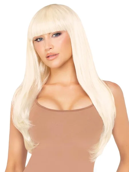 Leg Avenue Blonde Long Straight Wig with Fringe — image 2 of 2