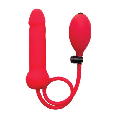 Inflatable Silicone Dong Red