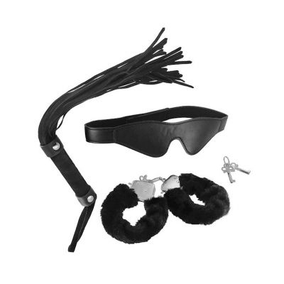 Sirs Sub Set 3 Piece Bondage Kit Black