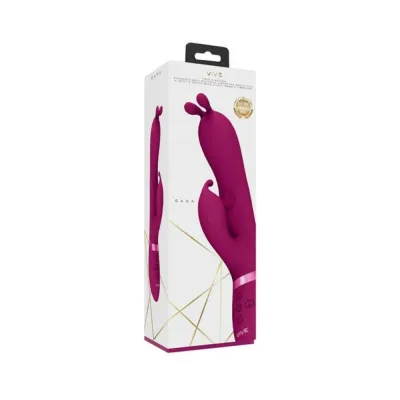 Rabbit Vibrators Vive Gada Rechargeable Vibrating Silicone Bunny Ear G spot Rabbit With Pulse Wave Shaft Pink
