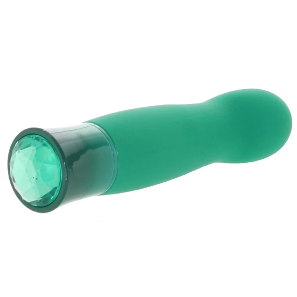 Oh My Gem Enchanting Rechargeable Waterproof Silicone Warming G-Spot Vibrator By Blush - Emerald