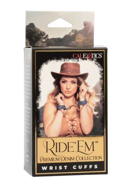 Ride 'em Premium Denim Collection Wrist Cuffs