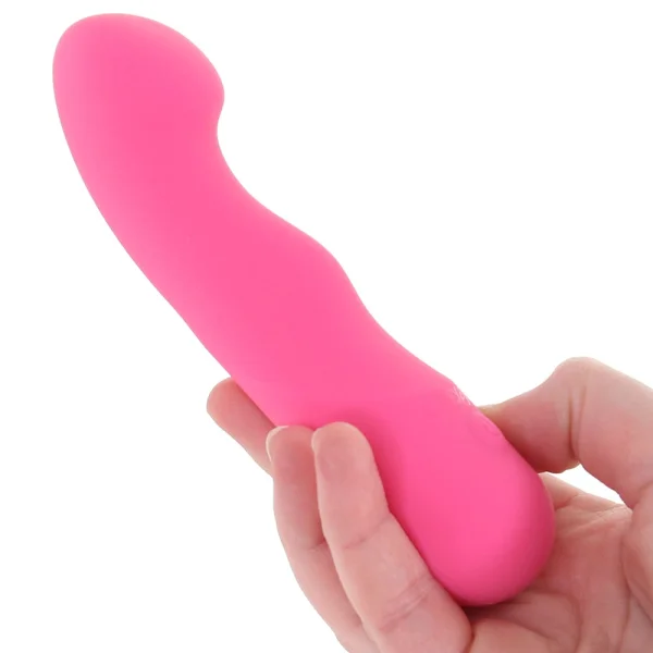 Liquid Silicone Pixies Curvy Rechargeable Waterproof Vibrator By CalExotics - Pink