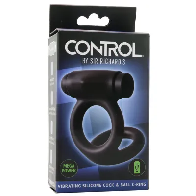 Control by Sir Richard s Vibrating Silicone Cock Ball C Ring Double Cock Ring