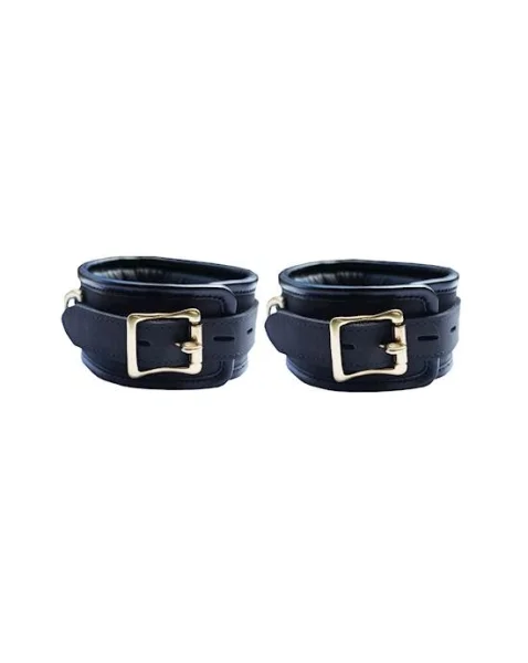 Bound X Padded Leather Cuffs And Collar Set