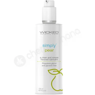 Wicked Simply Aqua Pear Flavoured Water Based Lubricant 120ml