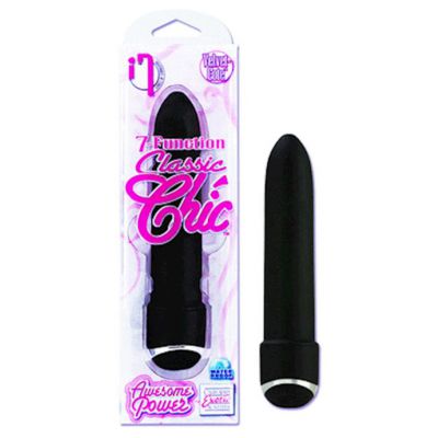 7 Function Classic Chic 11cm Vibrator Black