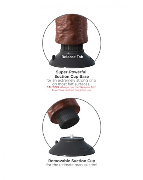 King Cock 6 Inch Vibrating Cock - Brown - 6 Inch