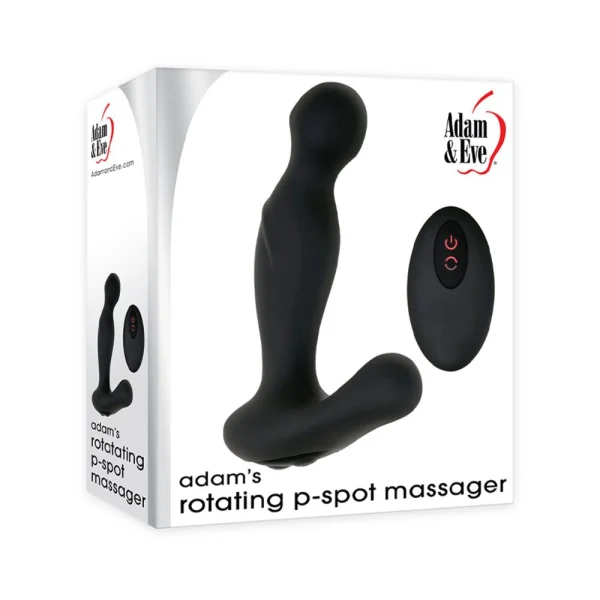 A&e Adam's Rotating P-spot Massager Rechargeable Silicone Black — image 7 of 7