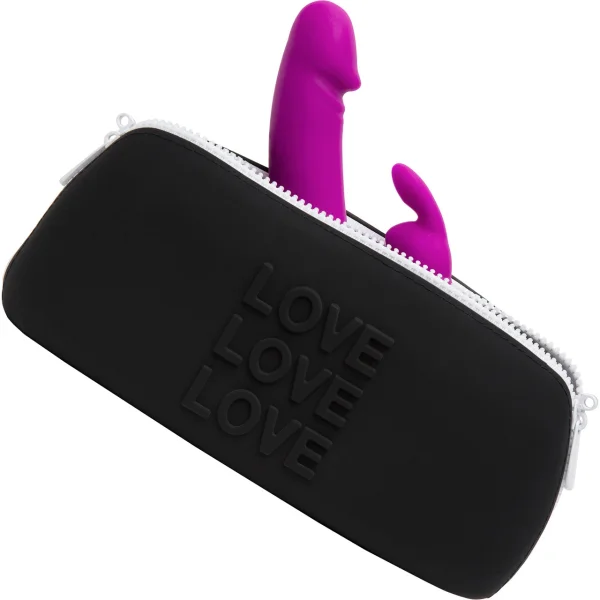 Happy Rabbit LOVE Medium Silicone Zip Storage Case 