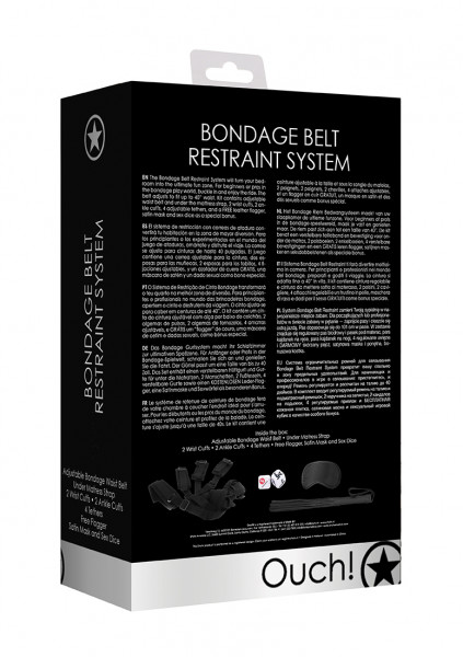 Bondage Belt Restraint System - Black - Fetish Toys