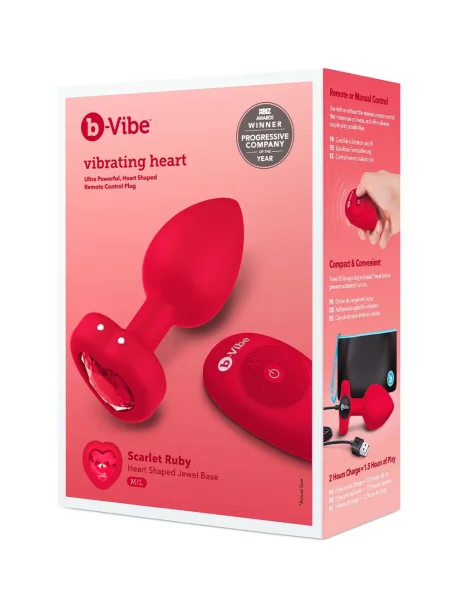 B-Vibe Vibrating Heart Plug M/L — image 12 of 13