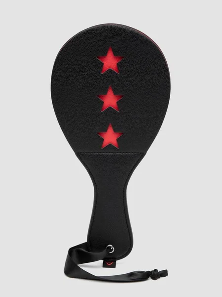 Bondage Boutique Faux Leather Slapper Spanking Paddle with Red Stars — image 7 of 7