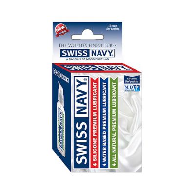 Swiss Navy Assorted 12ct Box 5ml Samples Assorted 5ml