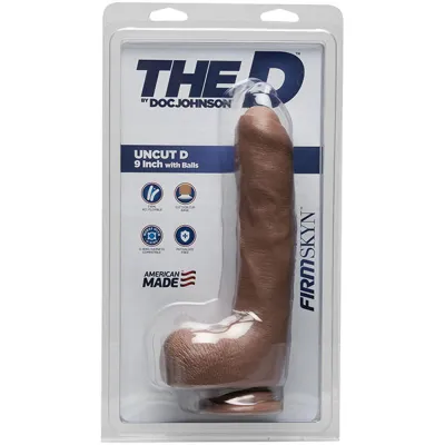 The D Uncut D 9 Inch With Balls Firmskyn Caramel