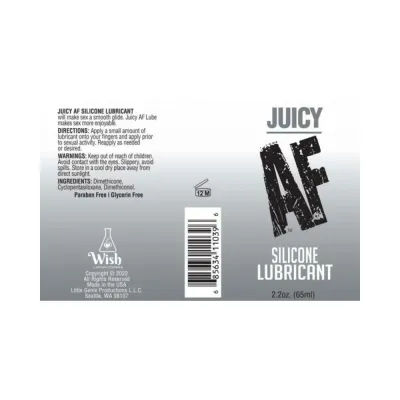 Lubricants Juicy Af Silicone Lubricant 2 Oz