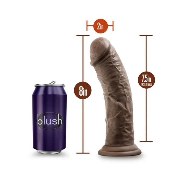 Dr. Skin Plus Thick Posable Dildo 8 In. Chocolate