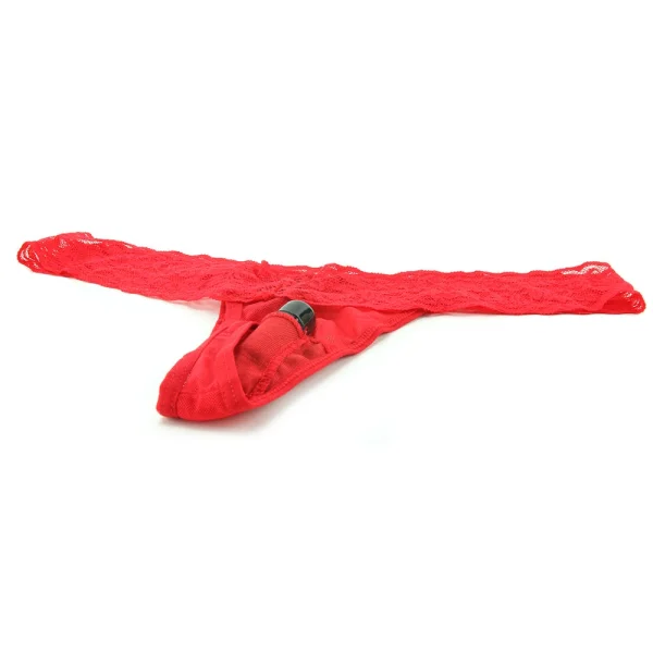 Hustler Vib Lace Thong Red M/L