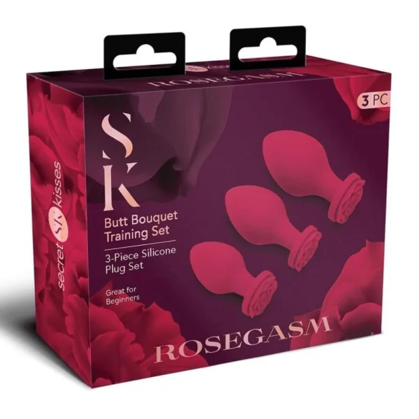 Secret Kisses Rosegasm Butt Bouquet Silicone Plugs Training Set