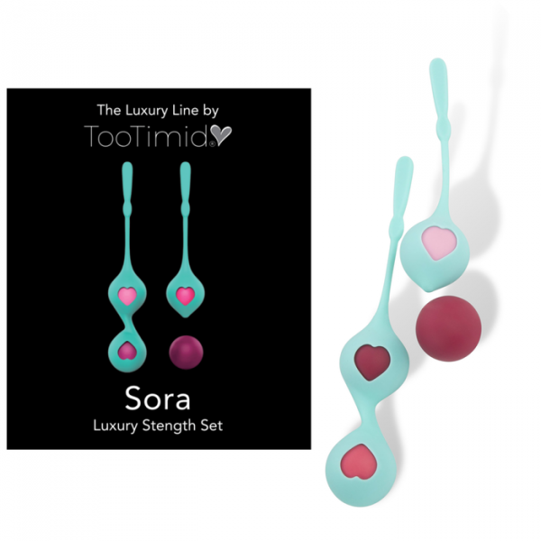 Combination Duo Tone Kegel Ball and Pleasure Ball Exerciser Set