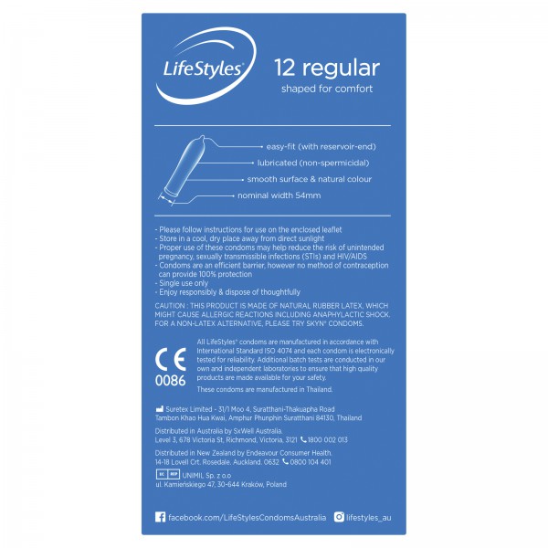 Lifestyles Regular Condoms x12