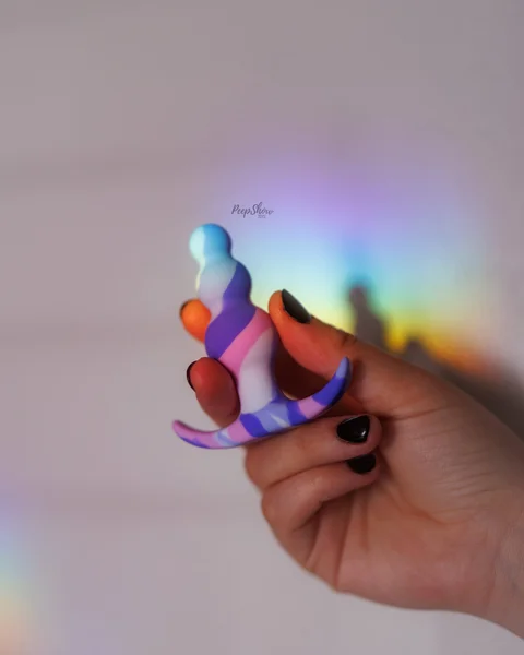 Avant Twilight Beaded Silicone Butt Plug By Blush - Blue — image 20 of 25