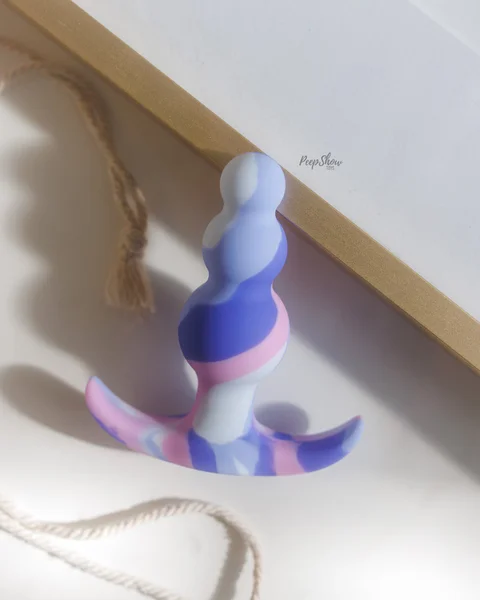 Avant Twilight Beaded Silicone Butt Plug By Blush - Blue — image 11 of 25
