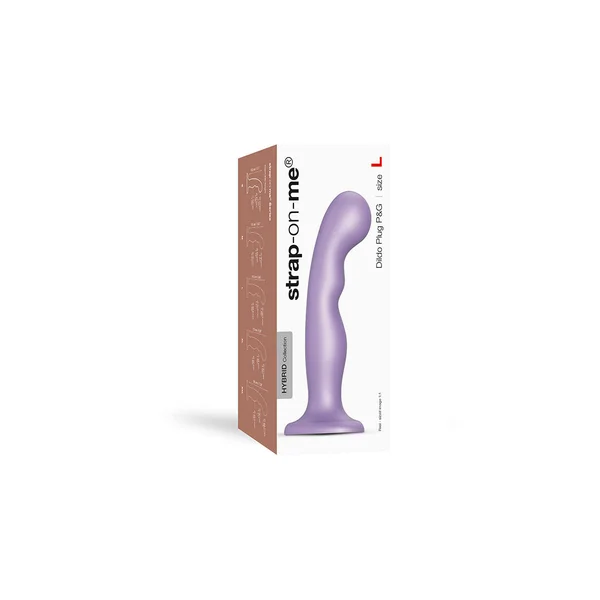 Strap-on-Me Hybrid Collection P&G Silicone Suction Cup Dildo - S Metallic Lilac — image 25 of 25