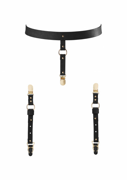 Suspender Belt for Underwear & Stockings - Black - Bondage sex toys