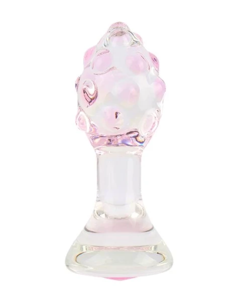 Lucent Dotted Glass Butt Plug