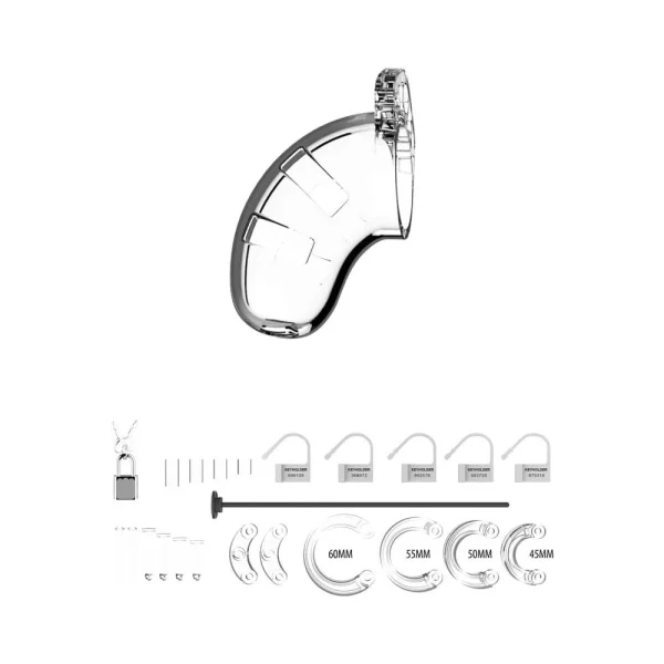 Cage With Silicone Urethal Sounding 15 - Transparent