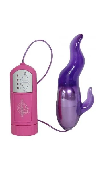 Devilish Desires Flame Shaped Vibrator With Remote Waterproof Purple
