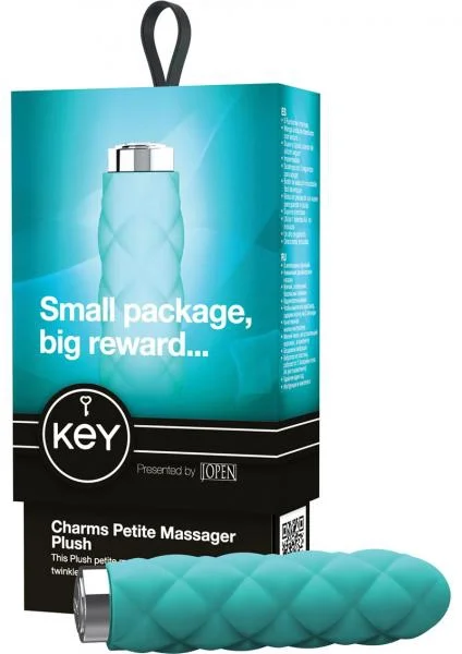 Charms Plush Silicone Vibrator Waterproof - Blue