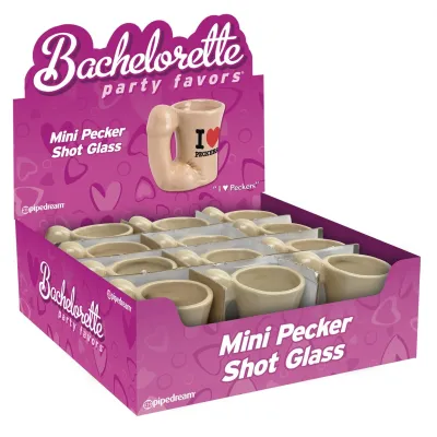 Mini Pecker Shot Glass Display 12 Piece