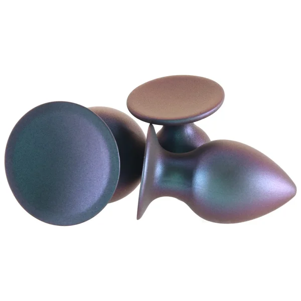 Anal Adventures Matrix Metaverse Silicone 3 Piece Butt Plug Kit By Blush - Dark Millenia