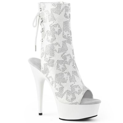 6 inches Heel 1 3 4 inches PF Open Toe Heel Ankle Boot Side Zip