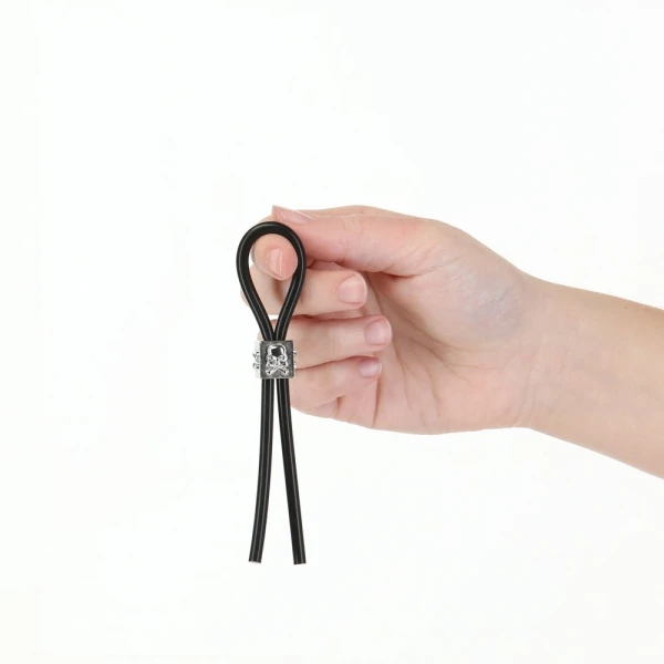 Lux Active Tether Adjustable Cock Tie Silicone Black — image 6 of 11