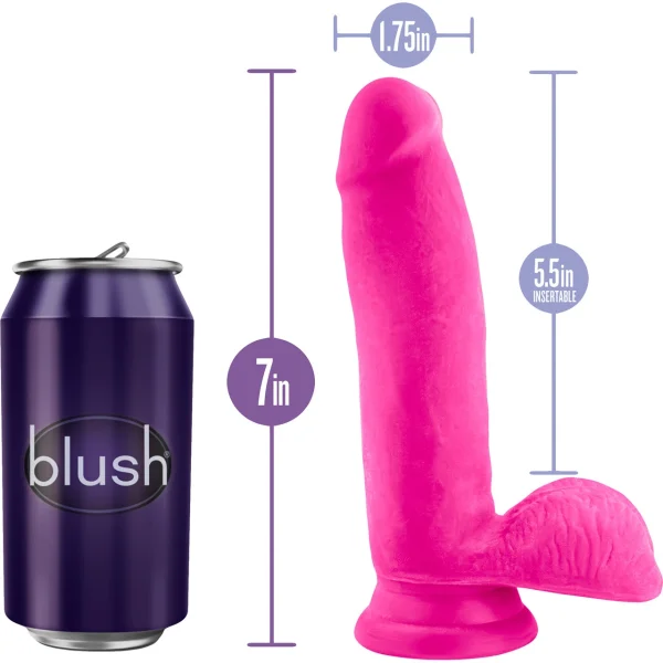 Au Naturel Bold Pleaser 7 Inch Sensa Feel Dual Density Dildo By Blush - Pink