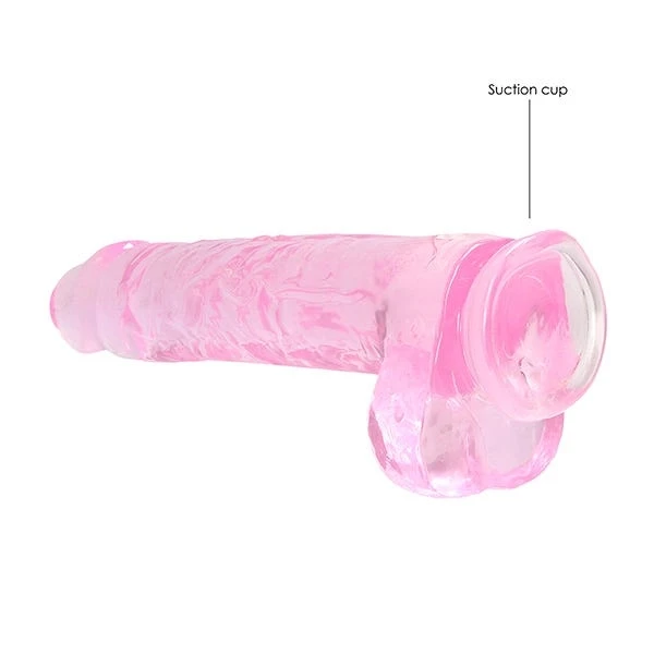 RealRock 9-inch Crystal Clear Dildo with Balls